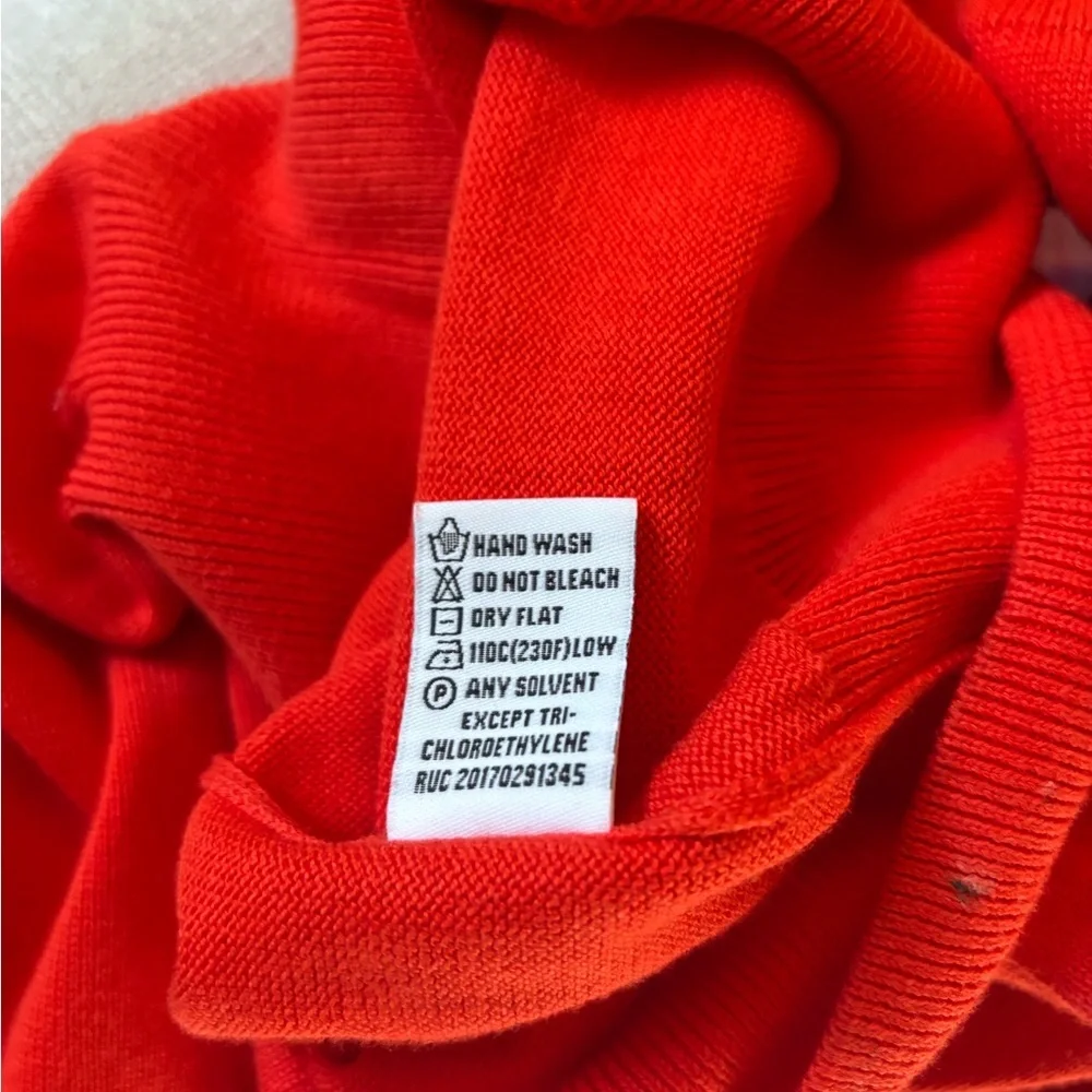 Psycho Bunny Mens Rouge Red Pima Cotton V-Neck Sweater 26SW36 Small